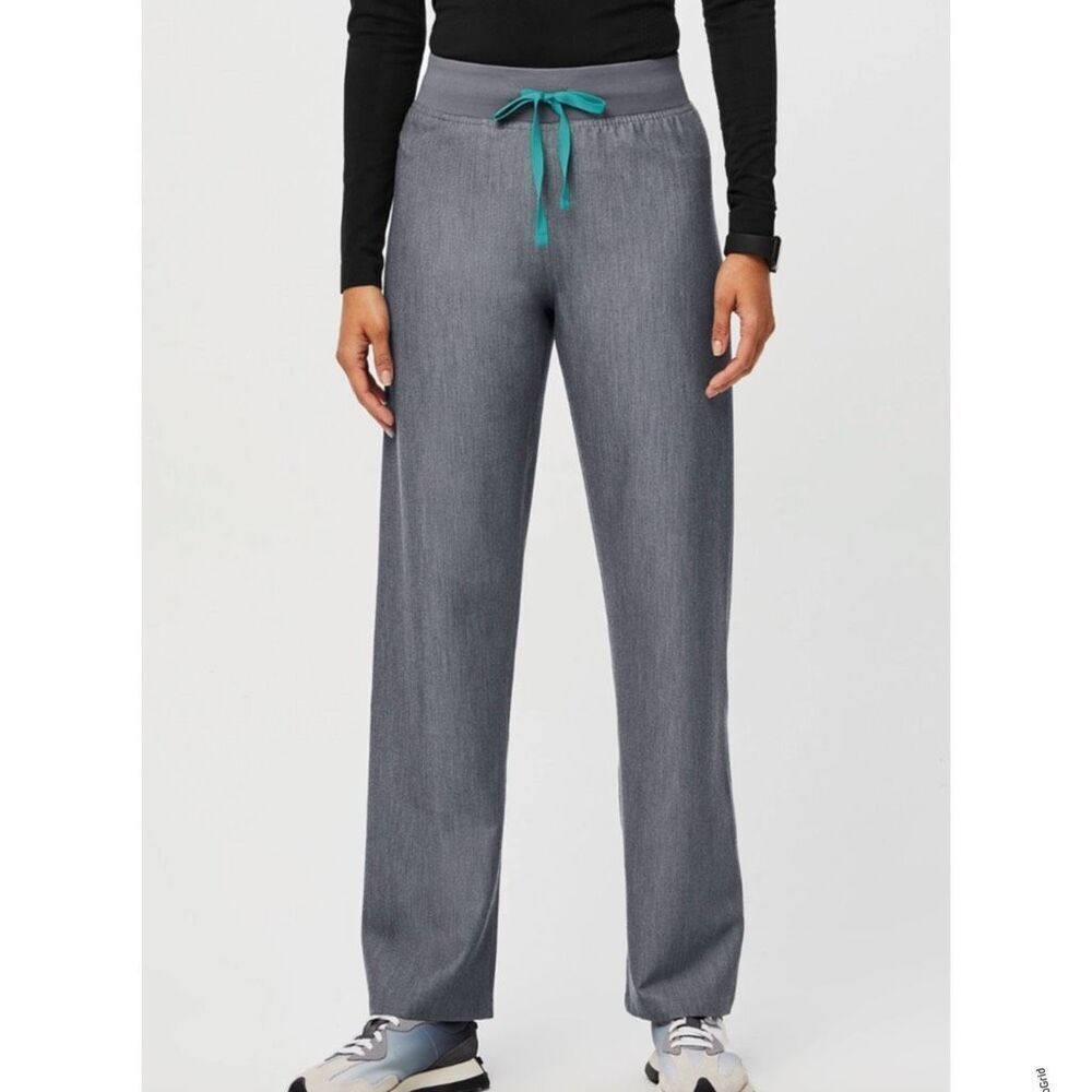 Figs High Waisted Livingston Basic Scrub Pants Gray XL Women